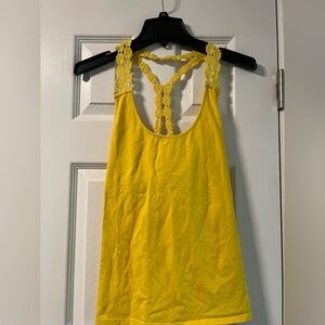Victoria Secret Yellow Lace Halter Top